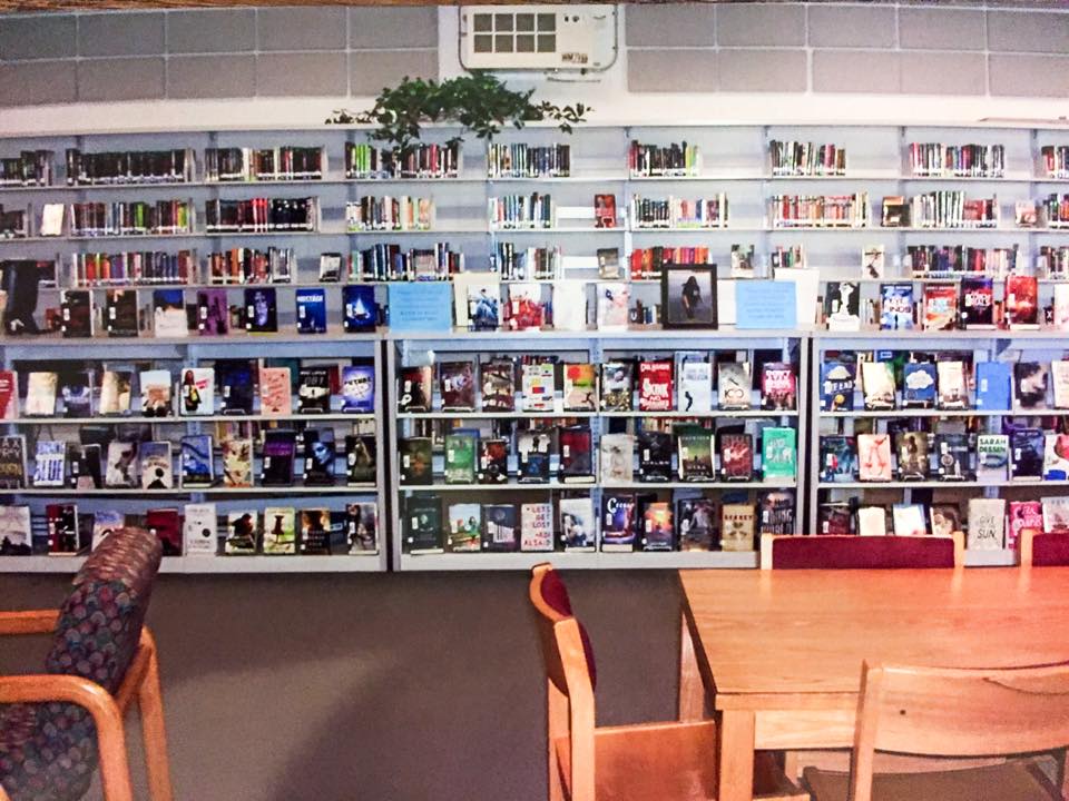 Katie’s book section in the Durant High School library